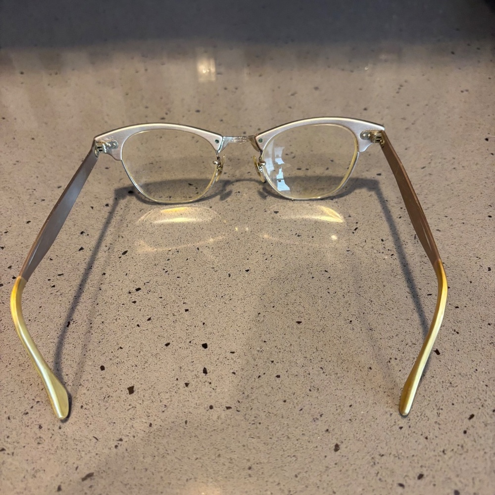 Vintage 50's Cat Eye Metal Glasses - image 6